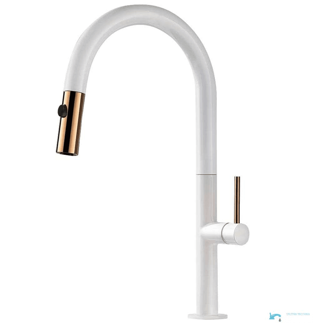 Elegantna premium bela kuhinjska armatura KB2132b — 1