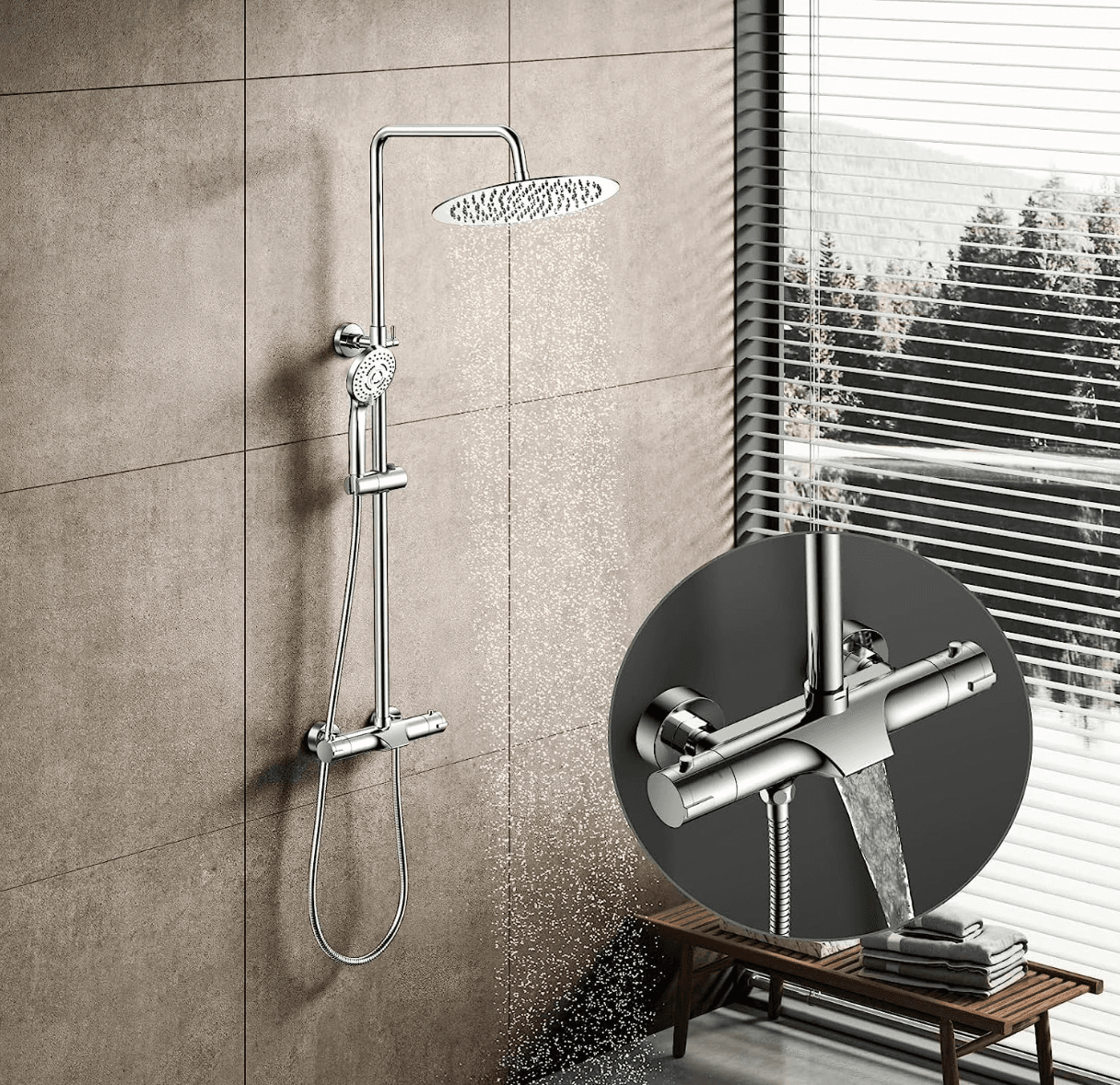 Termostatski tuš panel s tremi funkcijami | ELITE EDITION BST1105