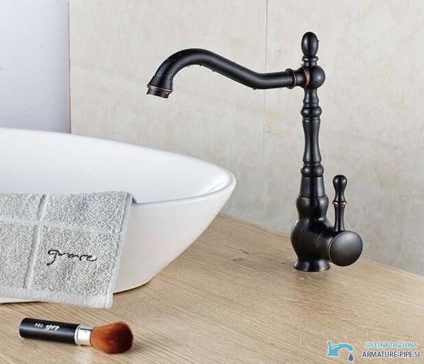 Črna kopalniška armatura, pipa EYN CKB2255