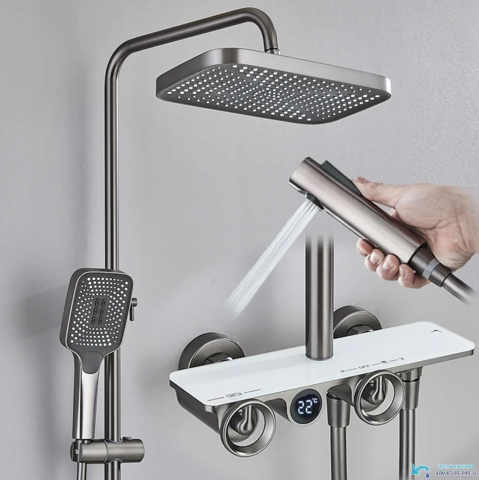 Luksuzni nadometni termostatski tuš sistem v različnih barvah | Prha za tuširanje ELITE EDITION ELT1104 - Premium linija