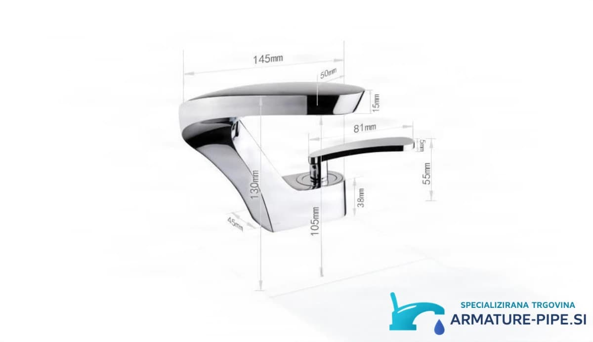 Technický výkres baterie KA17318 s délkou 145 mm a výškou 130 mm