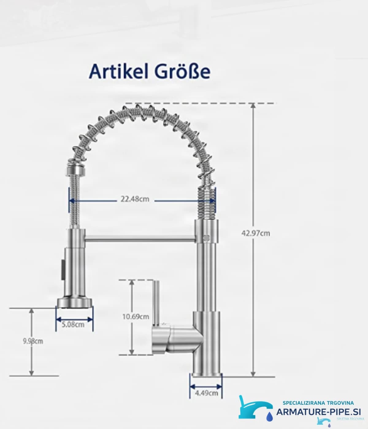 Technický výkres baterie NT1437 s výškou 42,97 cm a šířkou 22,48 cm
