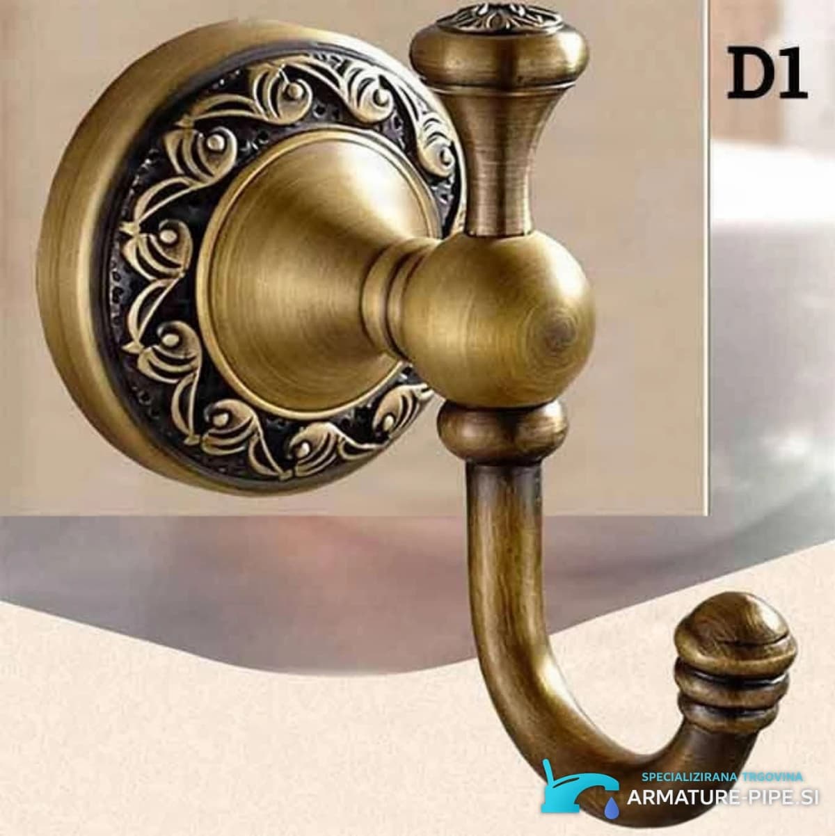 Retro koupelnový doplněk AQD1359 v provedení antik mosaz