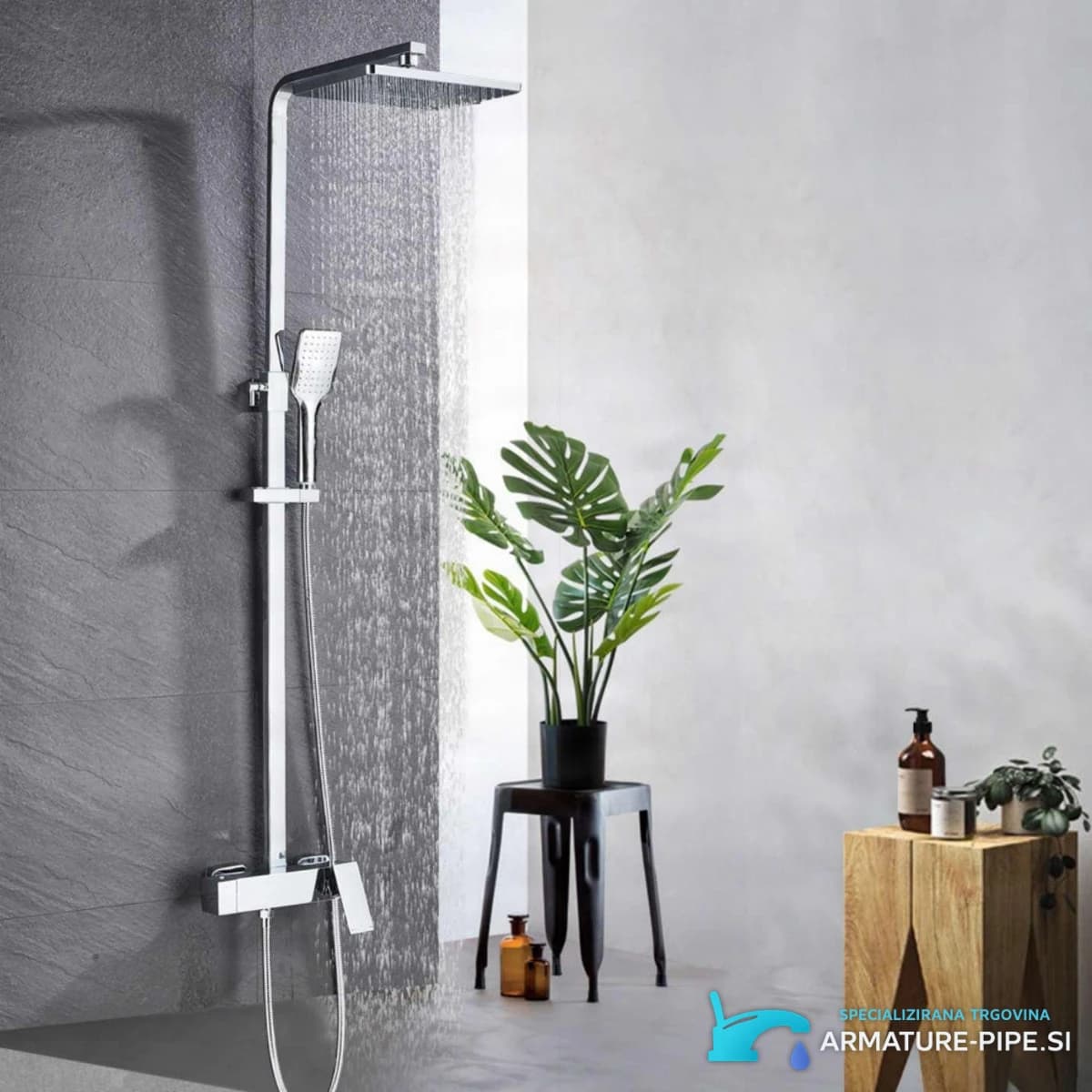 Nástěnný sprchový systém BT1048 v chromu