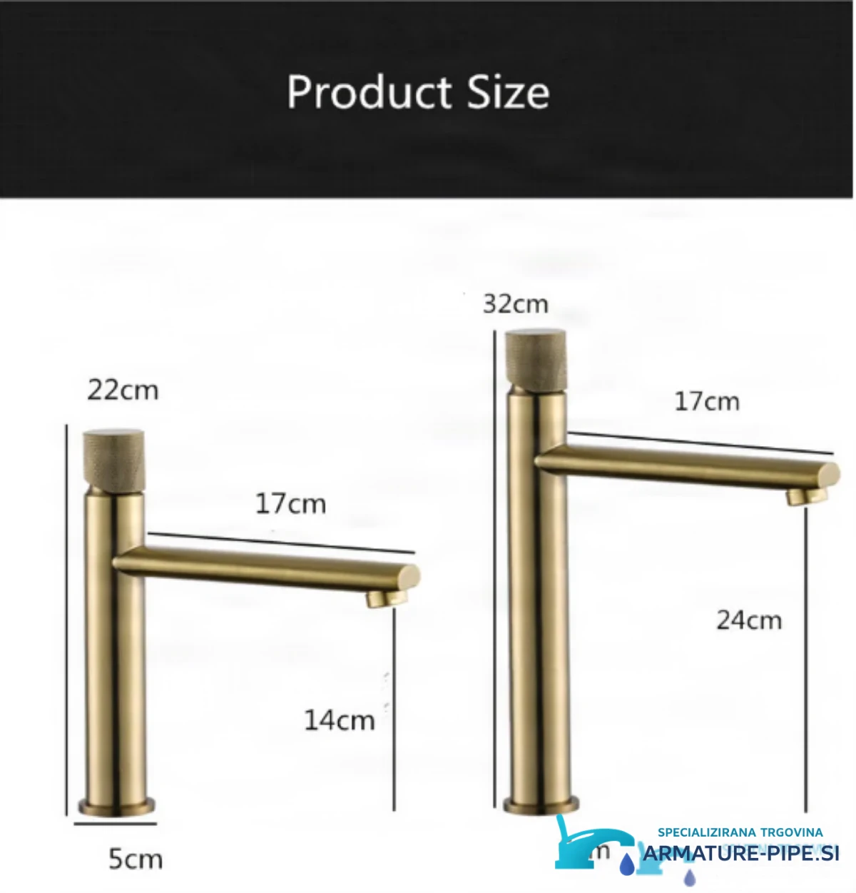 Technický výkres baterie BGB1450: výška 22/32 cm, délka ramínka 17 cm