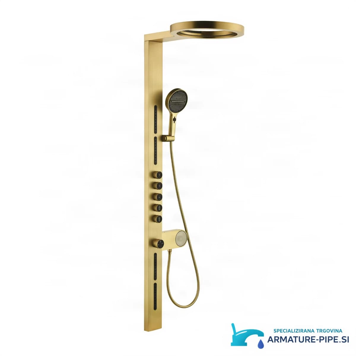 Bathroom Brass Digital ELITE EDITION BSW1726 — sprednji kot v zlati