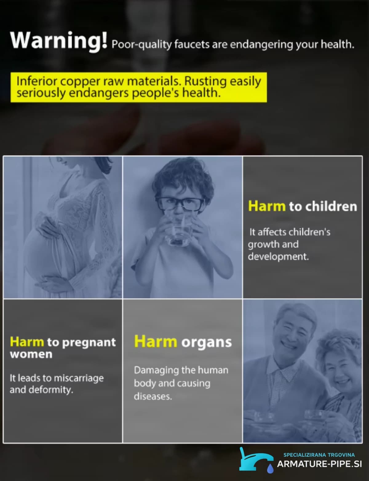 Bezpečnostní informace o kvalitě materiálu kuchyňských baterií