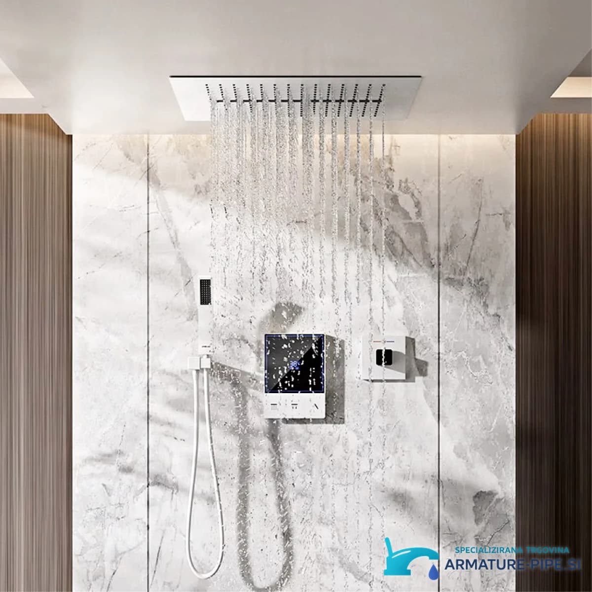 Podometni tuš sistem ELITE EDITION s termostatom BCS1721 v kromu